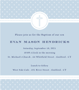 Blue Simplicity Baptism Invitation