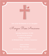 Little Bird Girl Baptism Invitation