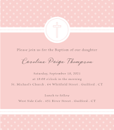 Pink Simplicity Baptism Invitation