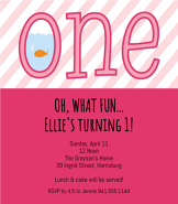 Something Fishy Pink Invitation
