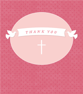 Doves Girl Baptism Thank You