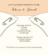 Diaper & Pins Invitation