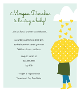 Heart Shower Green Invitation