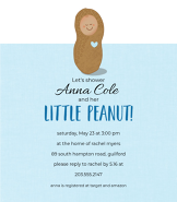 Little Peanut Blue Invitation