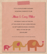 Makes Three Pink Invitation