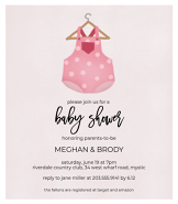 Pink Overalls Invitation