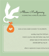 Special Delivery Green Invitation