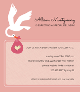 Special Delivery Pink Invitation