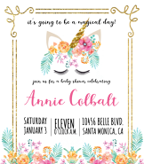 Unicorn Baby Shower Invitation