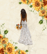 Bridal Sunflower and Marble