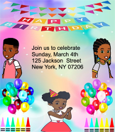 Gracies Corner Colorful Invite