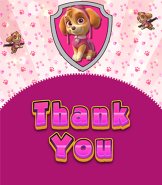 Skye paw patrol thank you