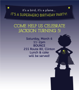 Superhero Invitation