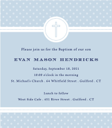 Blue Simplicity Baptism Invitation