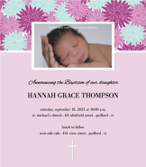 Dahlia Baptism Invitation