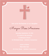 Little Bird Girl Baptism Invitation