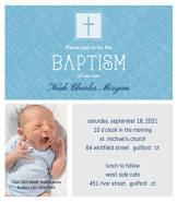 Little Boy Boxes Baptism Invitation