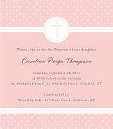 Pink Simplicity Baptism Invitation