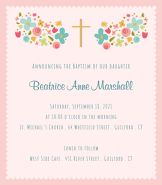 Small Blossoms Baptism Invitation