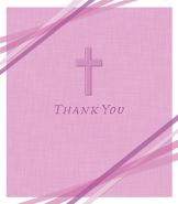 Pink Ribbons Baptism Thank You