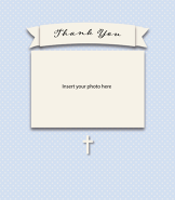 Tiny Dots Blue Baptism Thank You