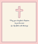 Pink Scribble Baptism Congratulations