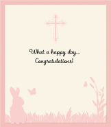 Pink Spring Scene Baptism Congratulations