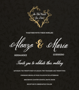 'In The Mood For Love" Wedding Invite