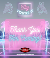 Laser Tag on the Go - Tropical Neon Thank You