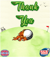 Mini Golf Thank you card